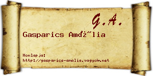 Gasparics Amália névjegykártya